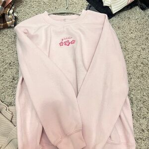 pink flower sweatshirt